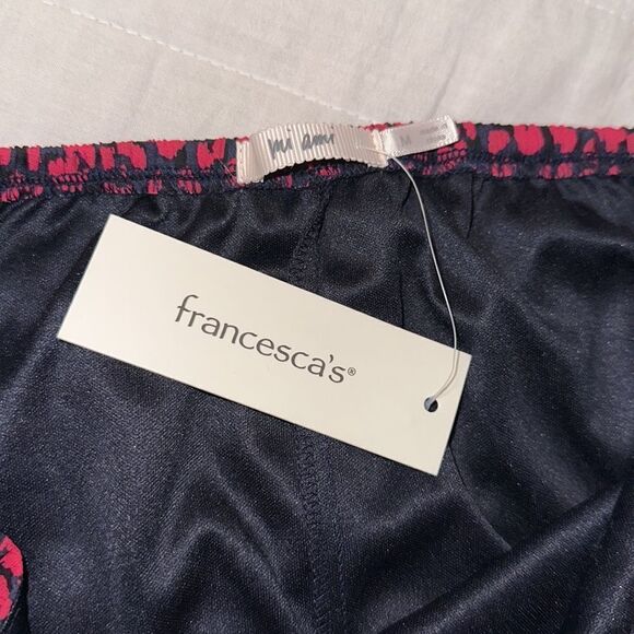 francesca’s M mi ami Godet Pink Animal Print Ruffle Inset Hem Mini Skirt - Picture 6 of 8